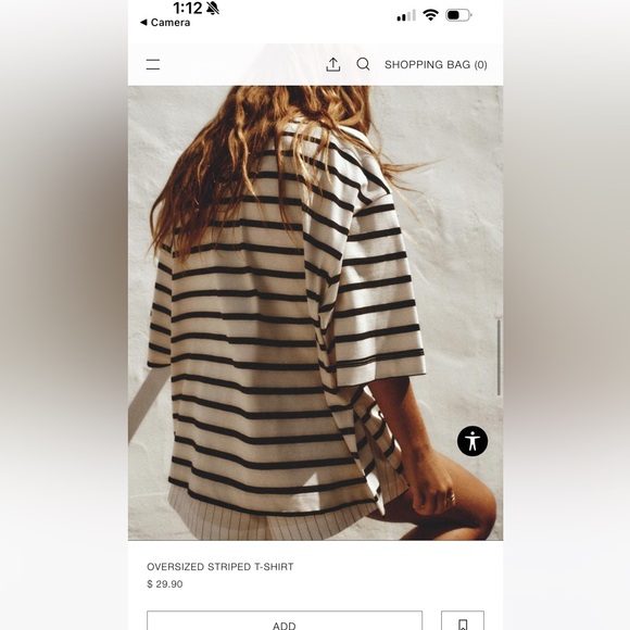 Oversized Striped Tee - Picture 2 of 8